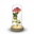 Bear Lighted Eternal Rose in glass - pink
