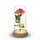 Bear Lighted Eternal Rose in glass - pink