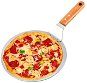 APT Nerezový kulatý podnos s rukojetí na pizzu 30 cm - Lopatka na pizzu