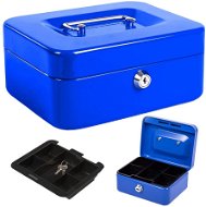 Verk Príručná bezpečnostná pokladňa s kľúčom 20 × 16 × 9 cm – modrá - Pokladnička