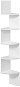 Dochtmann – Nástenná rohová polica, biela, 20 × 20 × 127,5 cm - Polica