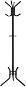 DOCHTMANN Stojanový vešiak klasický čierny 49 × 176 × 49 cm - Vešiak