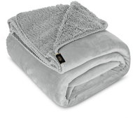 EUROFIRANY Microfiber blanket Tedy 220 × 200 - silver - Blanket