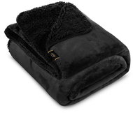 EUROFIRANY Microfiber blanket Tedy 220 × 200 - black - Blanket