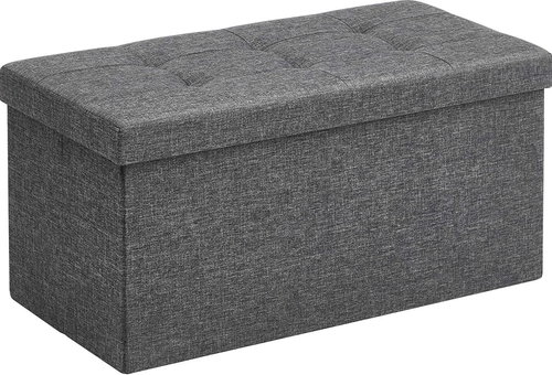 Dochtmann Stool with storage, grey, 76 × 38 × 38 cm - Ottoman - Main image