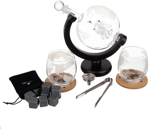Malatec Gift set Whisky decanter "Globus" + accessories - Carafe  - Main image