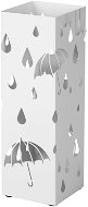 SONGMICS Stojan na dáždniky kovový, motív kvapky, biely - Stojan