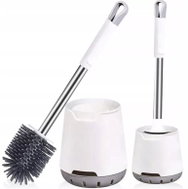 MDS Antibakteriální silikonový kartáč na toaletu - bílo-šedý - Toilet Brush