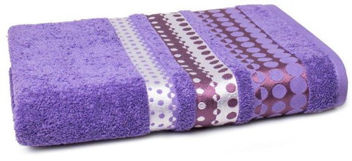Faro Bath Towel Silver 70 × 140 cm 01 Amethyst/light purple - Bath Towel - Main image