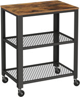 VASAGLE Mobile shelf 3 tiers vintage, brown-black 40 × 60 × 77,5 cm - Shelving Unit