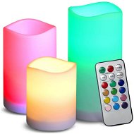 Verk 15407 LED Svíčky RGB 3 ks s dálkovým ovládáním - Dekorativní osvětlení