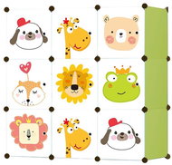 build & trade & innovative Modulová dětská skříňka, police pro děti – zvířátka - Skříňka