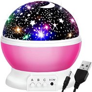 Izoxis 22192 Projektor noční oblohy, USB, růžový - Light Projector