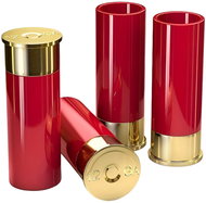 Ningbo Set of 4 shotshells, 12GA shotgun shells motif, plastic - Glass