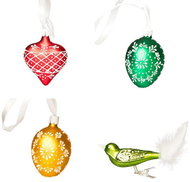 Koulier Glass spring set - Folklore 2, 4 pcs - Easter Decoration