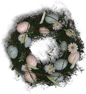 4DAVE Jarní romantický věnec - Velikonoční dekorace