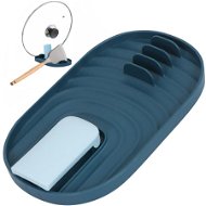 Verk Silikon-Tropfschale für Löffel, blau, 2,5 × 11,5 × 18 cm - Abtropfgestell