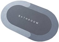 MDS Rychleschnoucí antibakteriální koupelnová předložka – modro-šedá s nápisem - Fürdőszobai szőnyeg