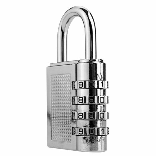 PRONETT XJ5138 Four-digit code padlock silver - Padlock - Main image
