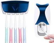 Verk Contactless toothpaste dispenser + holder for 5 toothbrushes plastic - Toothbrush Holder
