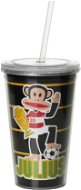 Paul Frank hrnek s brčkem černý Soccer - Drinking Cup