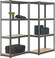 JURKYS Úložný regál 21163, 2 ks, kovové, 8 polic, 160 × 80 × 40 cm - Shelving Unit