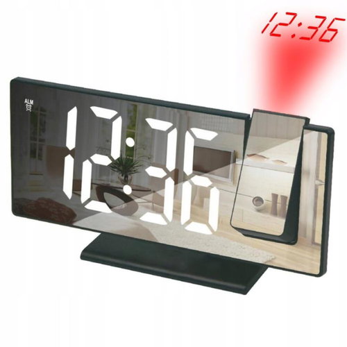 MDS Elektronický digitální budík s projektorem zrcadlové provedení - Alarm Clock - Main image