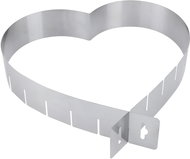 Vergionic 7825 Adjustable heart-shaped cake tin, stainless steel, 15 - 27 cm - Mould
