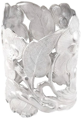 Hefra Sada postříbřených kroužků na ubrousky Jabloňový květ  6 ks - Napkin Rings - Main image