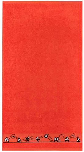 4sleep Baby towel 30 × 50 cm, Lumpies red - Towel - Main image