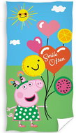 4sleep Dětská osuška 70 × 140 cm, Prasátko Peppa balónky - Children's Bath Towel