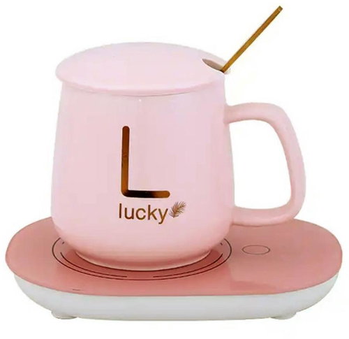 APT Elektrický ohřívač šálků s hrníčkem - růžový - Mug Warmer - Main image
