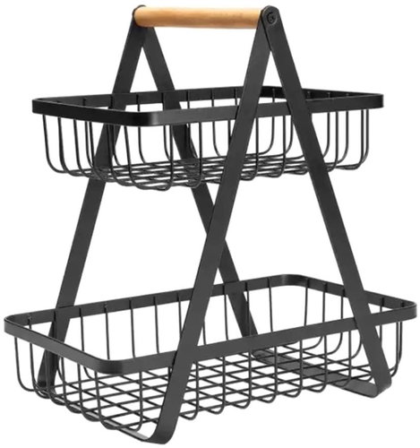 APT Double wire fruit basket black - Small Basket - Main image