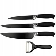 MDS Stainless steel ceramic kitchen knife set 3 pcs + scraper - Knife Set