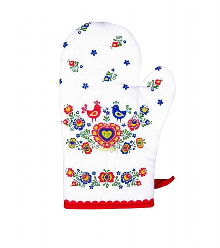 Forbyt Kitchen mitt Folklor red 1 piece - Oven Mitt - Main image