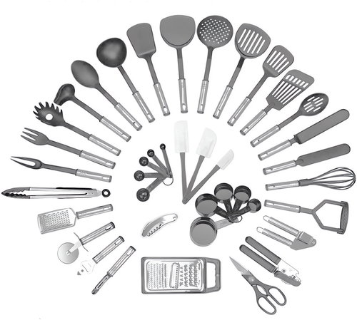 APT AG949A Set of kitchen utensils 40 pcs grey - Kitchen Utensil Set - Main image