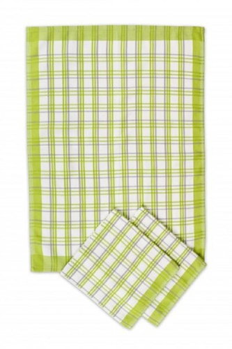 Svitap sleepwell Kitchen towels 3 pcs, Egyptian cotton, 50 × 70 cm - Sofie green - Kitchen Towel - Main image