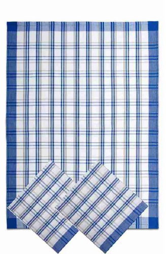 Svitap sleepwell Kitchen towels 3 pcs, Egyptian cotton, 50 × 70 cm - Mona blue - Kitchen Towel - Main image