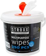 STROXX Antibakteriální univerzální čistící ubrousky 250 ks, bílé - Wet Wipes