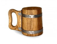 ALLSERVICES Wooden beer glass 0,5 l - Glass