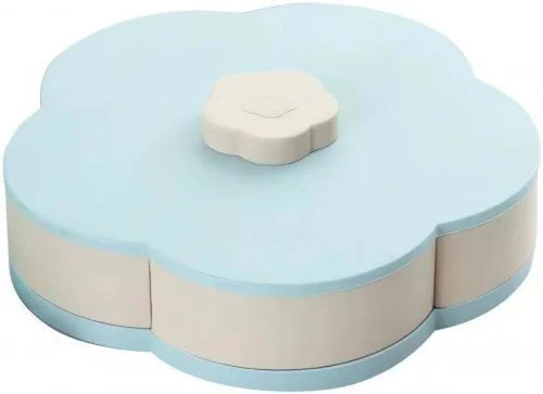 Verk Sliding bowl for snacks - flower, blue - Serving Set - Main image
