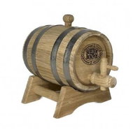 ALLSERVICES Wooden oak jug on a stand 3 l - Small wine barrel