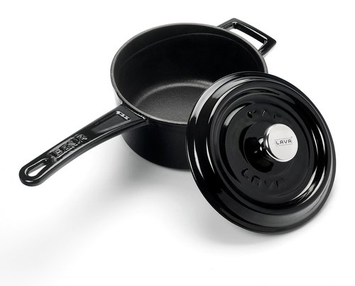 LAVA Metal Cast iron spout, black, capacity 1,35 l, diameter 16 cm - Saucepan - Main image