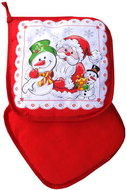 4sleep Kitchen mat/mitten with loop Christmas Santa red - Pot Holder