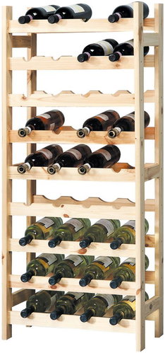 Kesper Police na víno na 36 lahví, 120 × 51 × 27 cm, borovicové dřevo - Wine Rack - Main image