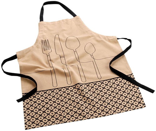 Douceur d'intérieur Kitchen apron CUISLINE, recycled cotton, beige - Apron - Main image