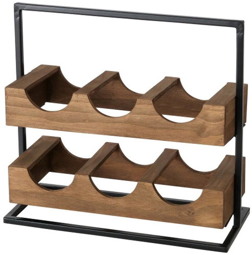 BOLTZE Wooden wine rack Karim, for 6 bottles - Wine Stand - Main image
