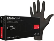 Mercator Medical Nitrilové rukavice černé vel. L Nitrylex nepudrované 100 ks - Medical Gloves