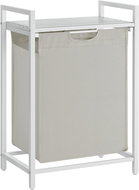 Houseland Laundry basket File 65 L, white-grey - Laundry Basket