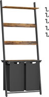 Houseland Laundry basket with shelf Vasagle Monta 92 l, brown-black - Laundry Basket